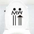 Pikkukuva 1 / 2: WC-hymiötarra Hauska kylpyhuoneen ja keittiön seinätarra WC-istuimen tarra Seinätaide DIY-seinäkoriste (söpö tarra 13 * 19cm)