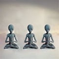 Miniatyrbillede 2 af 5: Dreafly Udenjordisk Statue Havepynt i Resin