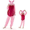 Pikkukuva 1 / 4: Mukava istuva unisex aikuisten onesie-pyjama eläimen muotoinen yhden osan Halloween-asu -r (5-6 vuotta Porsaana)