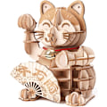 Miniatyrbillede 1 af 5: 3D træmodel puslespil til at bygge for voksne børn Lucky Cat, DIY model kits konstruktion legetøj, Puluts C