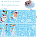 Miniatyrbillede 3 af 5: Jule Vindue Stickers 313 Stk, Snefnug Jule Dekoration