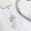 Miniatyrbillede 5 af 5: Moderigtige Perler Hjerte Charm med Sløjfe Nøglering Perle Nøglering Taske Vedhæng Multipurpose Nøgleholder til Kvinder