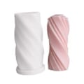 Miniatyrbillede 2 af 5: 3D Geometrisk Firkantet Søjle Silikone Lysform Cylinder Silikoneform DIY Lysfremstilling Stereo Spiral Gipslys