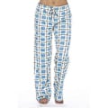 Pikkukuva 1 / 4: Naisten pyjamahousut taskuilla, pehmeät flanelliruudullinen pyjamahousut Z (XL sininen)