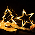 Miniatyrbilde 3 av 5: 4 stk. julevindulys LED sugekopplys julelys