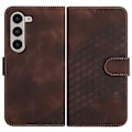 Miniatyrbillede 1 af 5: Elefant Præget PU-etui til Samsung Galaxy Z Fold5 5G (Kaffe)