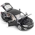 Pikkukuva 4 / 5: Tesla Model S -automallin lelu valoilla ja avattavalla ovella, musikaalinen simulaatioajoneuvo (Punainen)