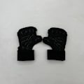 Miniatyrbillede 3 af 5: 1 par sorte handsker til træning, åbne, sorte, til CrossFit, styrketræning,