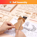 Miniatyrbillede 3 af 5: 3D træmodel puslespil til at bygge for voksne børn Lucky Cat, DIY model kits konstruktion legetøj, Puluts C