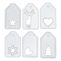 Miniatyrbillede 1 af 2: 6 STK./Sæt Stencils Håndværk Snefnug Udskæring Jul Skærestencils Papirskæringsforme