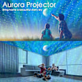 Miniatyrbilde 5 av 5: LED stjerneprojektor nattlys, 3 i 1 Aurora Galaxy Projector Se