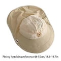 Miniatyrbild 3 av 5: Baby Mesh Bucket Hatt Fiskehatt Mjukt Brätte Panama Hatt för Barn Unisex Nackskydd Fiskehatt Utomhusaktivitet Solhatt (Risvit björn)