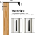 Miniatyrbilde 3 av 5: Svart kjøkkenhåndtak (160mm/Lang 200mm), 10 stk usynlig senteravstand møbelhåndtak, aluminium