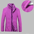 Miniatyrbillede 1 af 4: Tykk Fleece Jakke Dame Efterår Vinter Udendørs Polar Fleece Termisk Frakke Camping Vandreture Jakke Kvinde Bjergbestigningstøj (XL lilla)