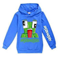 Miniatyrbild 1 av 2: Unspeakable Tryckt Långärmad Hoodie Casual Tröja med Huva Pullover Toppar För Barn Pojkar Flickor -NMAOV(7-8 År Djupblå)
