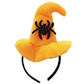 Miniatyrbilde 1 av 2: JUSCH 2-pak Halloween Maskerade Antrekk Festlig Hodeplagg Skalle Gresskar Heks Barn Hodebånd (Svart Edderkopp Buet Hatt Hodebånd),WZ-1675R
