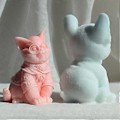 Miniatyrbillede 5 af 5: Fransk Kamphund Kage Chokoladekage Fondantform DIY Bagning Manuel Lysform Fødevaregodkendt Silikone Fondantform (Style3)