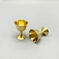 Miniatyrbilde 4 av 4: 2 stk. messingbeger dekorative metallkobberbeger luksuriøse retro tempelbeger