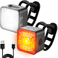 Pikkukuva 1 / 5: Etu- ja takapyörän valot, LED-pyörävalot, jarruvaroitus, USB-lataus