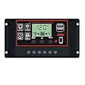 Miniatyrbillede 4 af 5: 60A/50A/40A/30A/20A/10A Solcelleladningsregulator Automatisk PWM-regulatorer LCD-display Dobbelt USB-udgang (Sort)