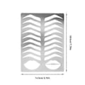 Miniatyrbillede 3 af 4: Øjenbrynsstencil Rustfrit Stål Øjenbrynsformningsstencil Øvelse Tegnestencilform til Salon