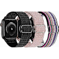 Pikkukuva 1 / 2: Joustavat Nylon Solo Loop -rannekkeet yhteensopivat Apple Watch 42mm/44mm/45mm:n kanssa, ranneke iWatch Series 7/6/5/4/3/2/1 SE:lle, 3 kpl Y 42 Musta/Vaaleanpunainen/Pride