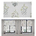Miniatyrbilde 4 av 5: Blomstrete Botanisk Termisk Isolert Vindusgardinkappe med Stanglomme (150x45cm)