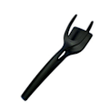Miniatyrbilde 3 av 5: Stekespade for stekte egg, 2-i-1 silikon eggespade pannekaketang, svart（PA）