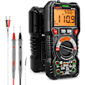Miniatyrbild 1 av 5: TRMS 6000 punkters automatisk digital multimeter (LED-terminalguide), professionell elektrisk testare, temperaturkapacitansmätare spänning/ström AC