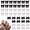Miniatyrbild 1 av 5: 200 st 3D rosett nagelkonst dekorationer, färgglada rosett nageltillbehör 3D rosetter nagelberlocker för harts flatback nagelkonstdesign