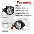 Miniatyrbillede 2 af 5: 2 stk. 6 LED Forlygter Motorcykel Kør Spotlight Forlygter