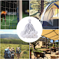 Miniatyrbilde 3 av 5: 50 stk elastiske kulebolter bungee-snører (hvite), presenningspennere for paviljong, camping, teltlinjer, gardinførlengelsessele, 10 cm