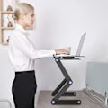 Miniatyrbillede 1 af 5: Smart justerbart laptopbord 17 tommer Sort—pa