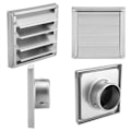 Miniatyrbillede 2 af 4: Ventilationsrist 150 mm Rustfri Stålrist med Tilbageløbsstop og Bevægelige Lameller Automatisk Lukning Emhætterist Modstandsdygtig / Ventilation Rustfrit Stål.pa