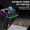 Pikkukuva 5 / 5: Paris_Bil Bluetooth 5.0 Langaton Handsfree Auton FM-lähetin Vastaanotin Radio MP3-sovitin Soitin 2 USB-laturisarjaNUO0412