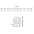 Miniatyrbild 4 av 5: LED-ljus för Sminkspegel Sminkbord - Monterad runt spegeln White.pa
