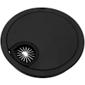Miniatyrbilde 2 av 5: Skrivebordskabelhullbeskyttelse Datamaskinrydder-Grommet Bordkabeluttak Overflatekabelboks Bordkabelmaskinvare Matt Svart Matte Black 50mm