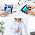 Miniatyrbild 4 av 5: iPad Air 4 10.9 2020-fodral, Folio Tri-Fold Stativ Smartfodral med avtagbart tunt hårt skal genomskinlig baksida - rosa