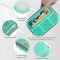 Miniatyrbild 2 av 5: Bento Lunchbox Vuxen Lunchbox, Barnens Lunchbox, Vuxen/Barn/Student Lunchbox, 1300ML-4 Fack Bento Lunchbox (Grön)
