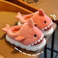Miniatyrbillede 2 af 4: Børnehaj-tøfler Plys Varm Slippers Slip-on Fluffy Sko til Vinter W Rød Red Red 32-33