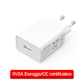 Miniatyrbilde 1 av 4: 5V2A mobiltelefon USB-lader europeisk GS-sertifisert laderhode TUV Rheinland CE-sertifisert adapter black Old model 5V2A