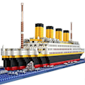 Miniatyrbillede 5 af 5: 1800+ Stk Titanic, Krydstogtskib Modelbåd, DIY Diamant Byggeklodser（PA）