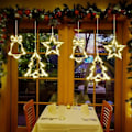 Miniatyrbild 5 av 5: 3 st LED Julgransfönsterlampor med sugproppar, Träd, Klocka, Stjärnformad LED-Sugproppslampa