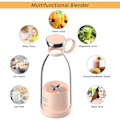 Miniatyrbild 4 av 5: Bärbar Power Blender - Batteridriven Smoothie Mixer USB 350ml Rosa