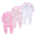Miniatyrbillede 1 af 5: Våren Baby Pyjamas Piger Drenge Jumpsuit 160 % Bomuld Åndbar Blød Jumpsuit Citron Gul Lemon Yellow Lemon Yellow 0-3M