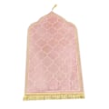 Miniatyrbillede 1 af 5: Bærbar muslimsk bønnemåtte, rejsemåtte, Ramadan, skridsikker måtte, præget gulvmåtte, pink [DB] Pink Pink