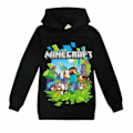 Miniatyrbild 1 av 5: Barn Pojkar Minecraft Hoodie Träningsoverall Set Långärmade Huvtröjor Svart Hoodie 11-12 år (160cm) black hoodie 11-12 years (160cm)