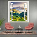 Miniatyrbild 4 av 5: Bohemisk grön väggbonad i gräsdesign för sängkläder (150*130CM)