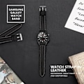 Miniatyrbillede 5 af 5: Samsung Galaxy Watch 3 (45 mm) armbånd Ægte læder Sort—pa