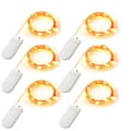 6-pack LED Fairy Lights - 2m 20 LED Batteridriven Koppar (PA)